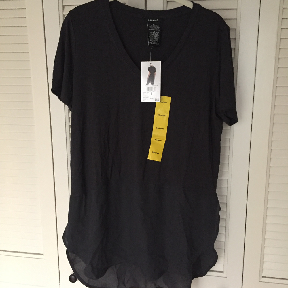 Premise tunic t-shirt with sheer hem